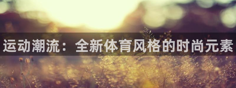 77体育：运动潮流：全新体育风格的时尚元素
